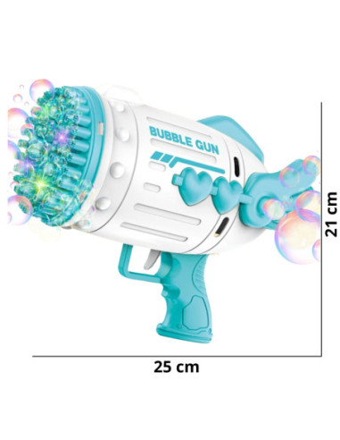WOOPIE Pistolet do Robienia Baniek Mydlanych 91 Otworów Niebieski
