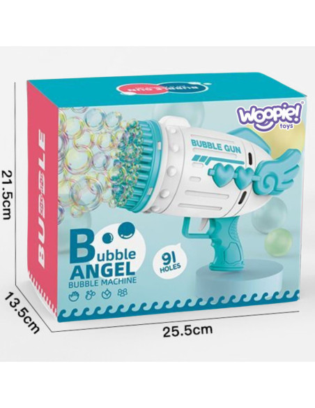 WOOPIE Pistolet do Robienia Baniek Mydlanych 91 Otworów Niebieski