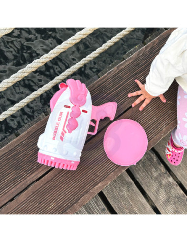 WOOPIE Pistolet do Robienia Baniek Mydlanych 91 Otworów Różowy