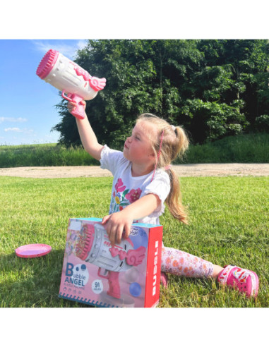 WOOPIE Pistolet do Robienia Baniek Mydlanych 91 Otworów Różowy