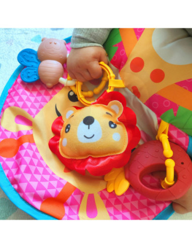 WOOPIE BABY Poduszka Rogal Interaktywna Mata Edukacyjna Grzechotka Gryzak