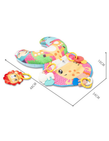 WOOPIE BABY Poduszka Rogal Interaktywna Mata Edukacyjna Grzechotka Gryzak