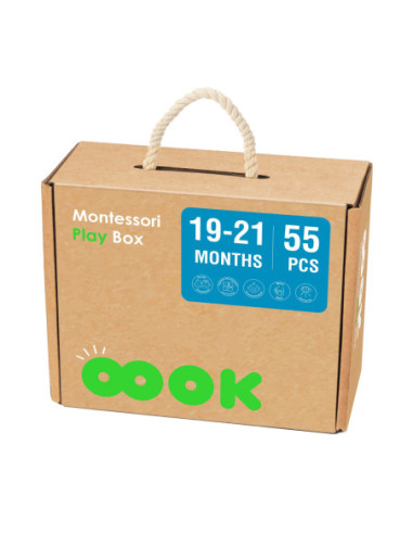 TOOKY TOY Box Pudełko XXL Montessori Edukacyjne 7w1 Sensoryczne 19-21 Mies.