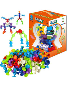 WOOPIE Crazy Faces Suction Cup Building Blocks