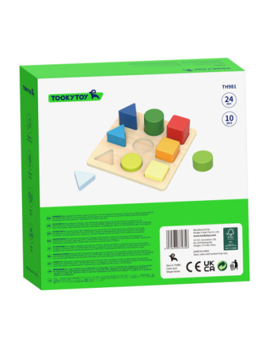 TOOKY TOY Edukacyjna Układanka Figury Geometryczne