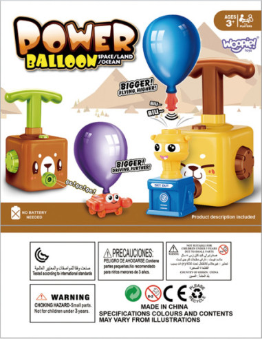 WOOPIE Wyrzutnia Balonów Latające Autka