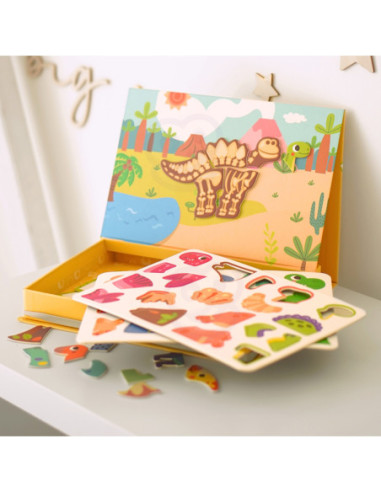 TOOKY TOY Układanka Magnetyczna Dinozaury Puzzle