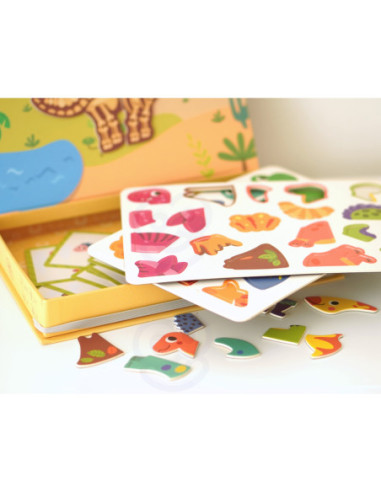 TOOKY TOY Układanka Magnetyczna Dinozaury Puzzle