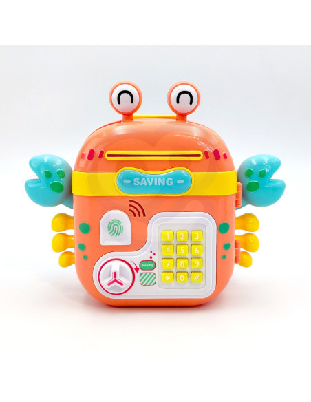 WOOPIE Elektroniczna Skarbonka Krab Plecak na Hasło Pomarańczowy