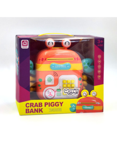 WOOPIE Elektroniczna Skarbonka Krab Plecak na Hasło Pomarańczowy