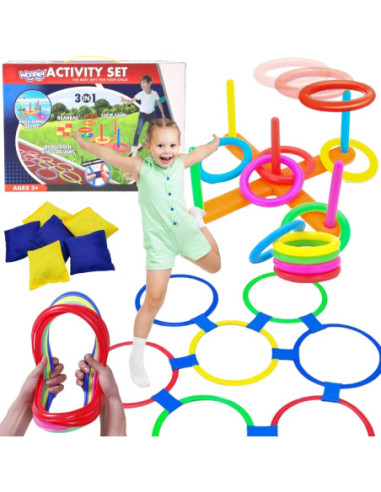 WOOPIE Zestaw Gry Zręcznościowe Rzucanie Krążków Serso Woreczkiem Klasy