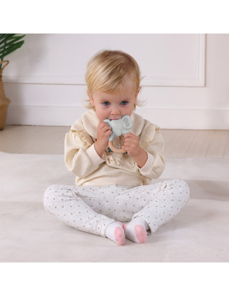 TOOKY TOY Gryzak Słonik Drewniany Obręcz