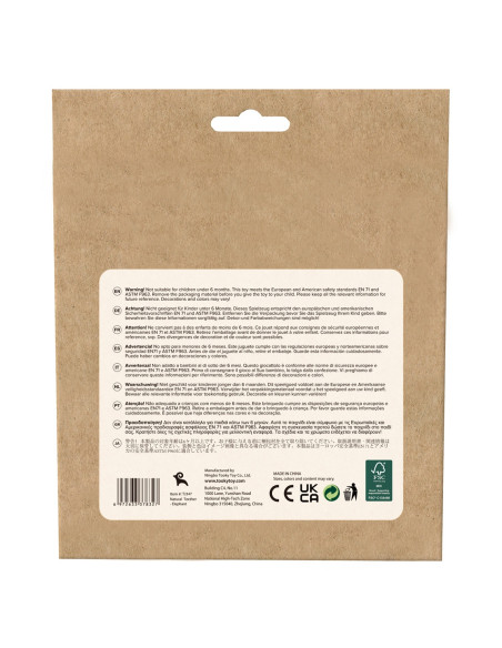 TOOKY TOY Gryzak Słonik Drewniany Obręcz