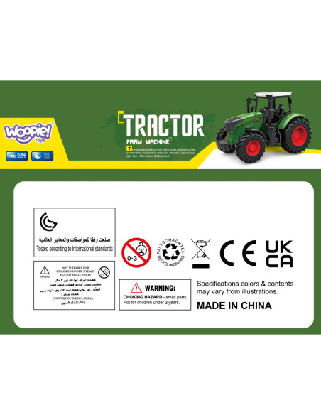 WOOPIE Traktor Ciągnik Gumowe Koła Zielony