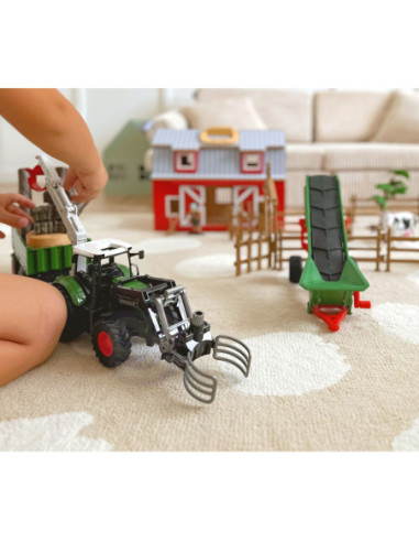 WOOPIE Zestaw Maszyn Rolniczych Rraktor Ciągnik Zagroda Mini Farma Osada Rolnicy