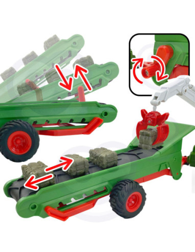 WOOPIE Zestaw Maszyn Rolniczych Rraktor Ciągnik Zagroda Mini Farma Osada Rolnicy