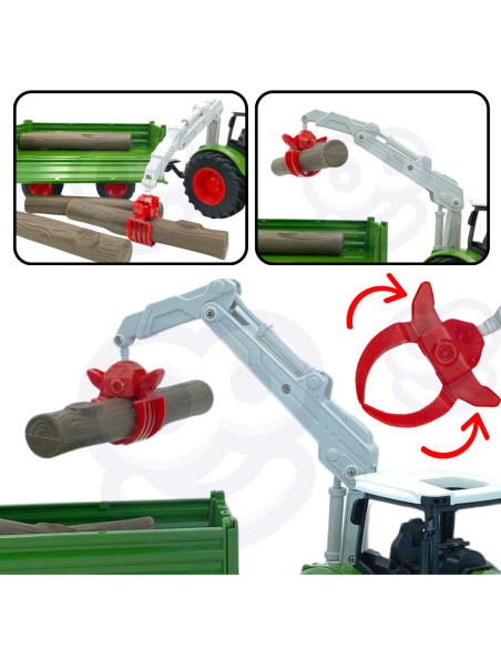 WOOPIE Zestaw Maszyn Rolniczych Rraktor Ciągnik Zagroda Mini Farma Osada Rolnicy