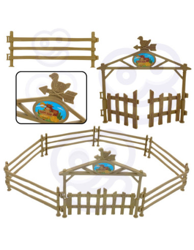 WOOPIE Zestaw Mini Farma Traktor Zwierzęta Osada Farma Rolnik Narzędzia
