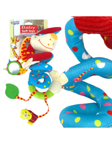 WOOPIE BABY Miękka Zawieszka na Łóżeczko Spirala Edukacyjna Piesek