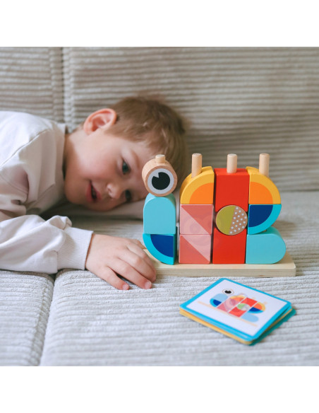 TOOKY TOY  Kreatywne Drewniane Klocki Przestrzenne 3d Krab