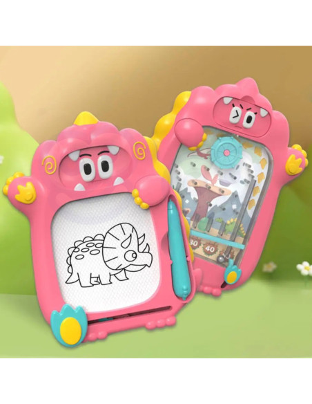 WOOPIE Znikopis Tablica Magnetyczna 2w1 Gra zręcznościowa Pinball Flipper Różowa