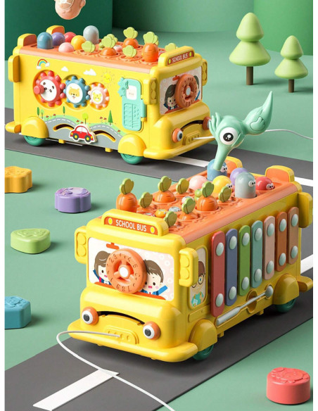 WOOPIE BABY Interaktywny Autobus Edukacyjny Młoteczek Cymbałki +18 m