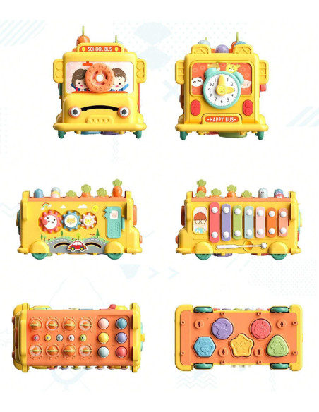 WOOPIE BABY Interaktywny Autobus Edukacyjny Młoteczek Cymbałki +18 m