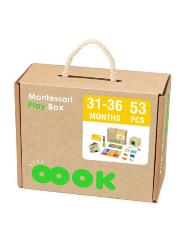 TOOKY TOY Box Pudełko XXL Montessori Edukacyjne 7w1 Sensoryczne 31-36 Mies.
