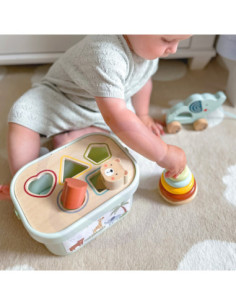 WOOPIE GREEN Pudełko Sorter Box 3w1 Klocki Piramidka Słonik 2