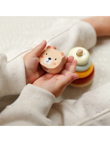 WOOPIE GREEN Pudełko Sorter Box 3w1 Klocki Piramidka Słonik