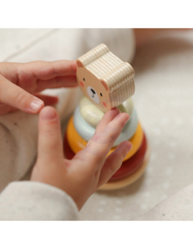 WOOPIE GREEN Pudełko Sorter Box 3w1 Klocki Piramidka Słonik