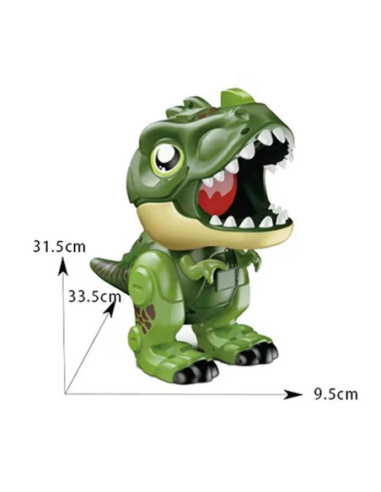 WOOPIE Interaktywny Pistolet na Piankowe Kulki + Dinozaur Wyrzutnia