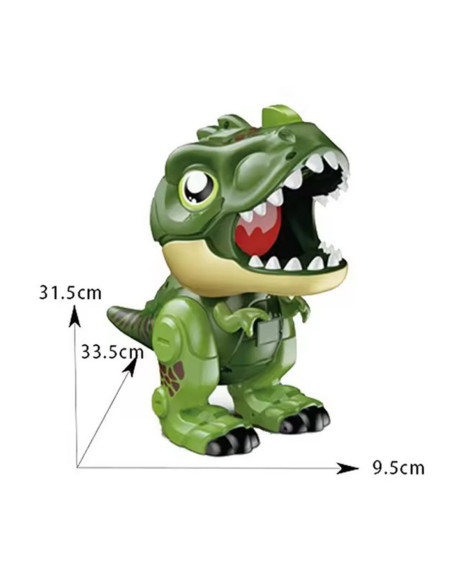 WOOPIE Interaktywny Pistolet na Piankowe Kulki + Dinozaur Wyrzutnia