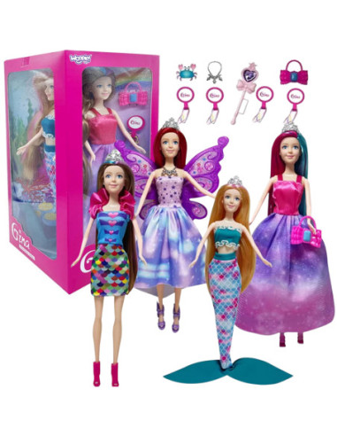 WOOPIE ROYAL Zestaw 4 Magicznych Księżniczek - Box Lalek 4w1 z Akcesoriami