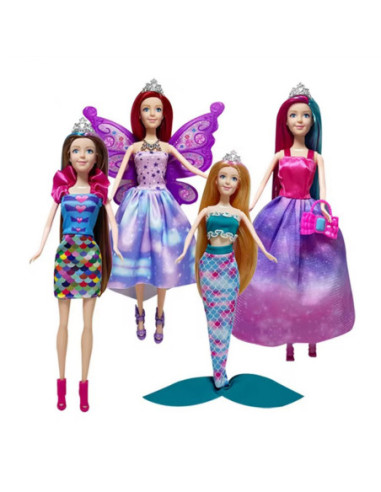 WOOPIE ROYAL Zestaw 4 Magicznych Księżniczek - Box Lalek 4w1 z Akcesoriami