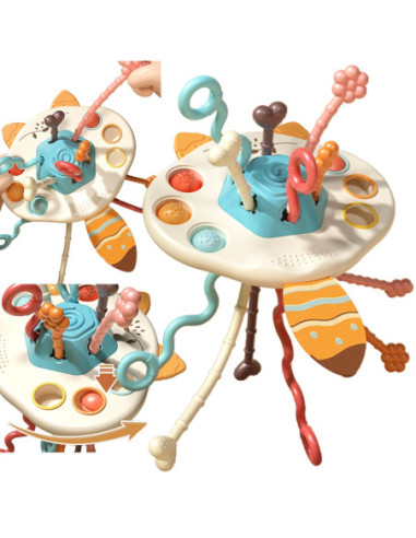 WOOPIE BABY Zabawka Sensoryczna Montessori Gryzak Grzechotka Wielofunkcyjny Lis