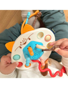 WOOPIE BABY Zabawka Sensoryczna Montessori Gryzak Grzechotka Wielofunkcyjny Lis 2