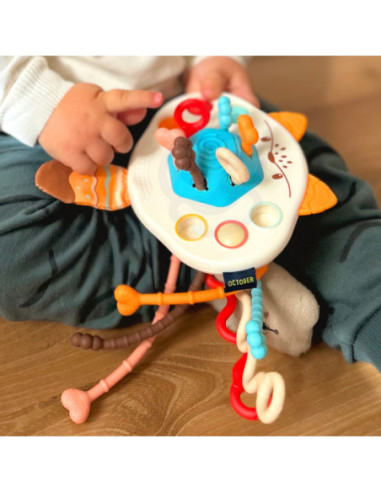 WOOPIE BABY Zabawka Sensoryczna Montessori Gryzak Grzechotka Wielofunkcyjny Lis