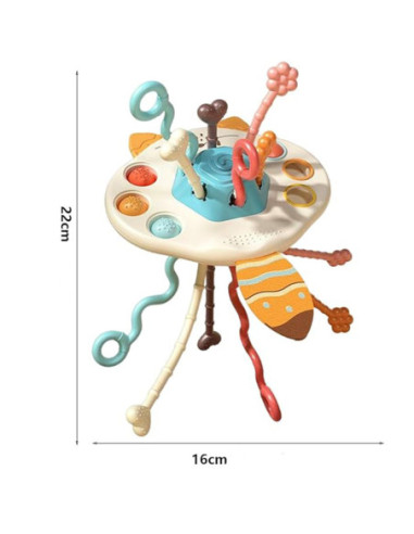 WOOPIE BABY Zabawka Sensoryczna Montessori Gryzak Grzechotka Wielofunkcyjny Lis