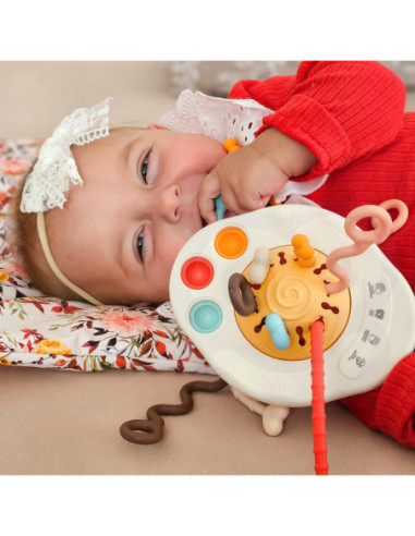 WOOPIE BABY Zabawka Sensoryczna Montessori Gryzak Grzechotka Wielofunkcyjny UFO