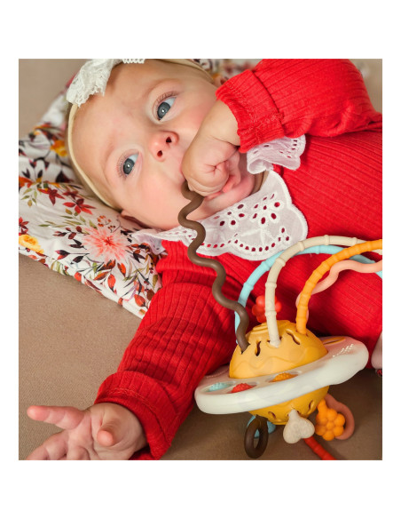 WOOPIE BABY Zabawka Sensoryczna Montessori Gryzak Grzechotka Wielofunkcyjny UFO