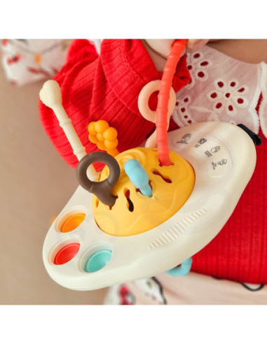 WOOPIE BABY Zabawka Sensoryczna Montessori Gryzak Grzechotka Wielofunkcyjny UFO