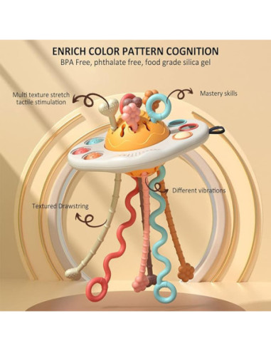 WOOPIE BABY Zabawka Sensoryczna Montessori Gryzak Grzechotka Wielofunkcyjny UFO