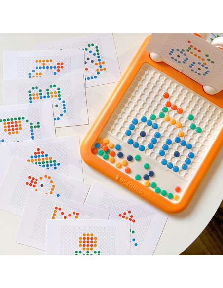 WOOPIE Tablica Magnetyczna Montessori MagPad Do Rysowania Królik Marchewka