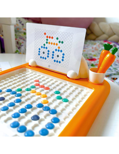WOOPIE Tablica Magnetyczna Montessori MagPad Do Rysowania Królik Marchewka