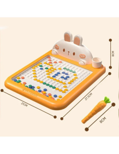 WOOPIE Tablica Magnetyczna Montessori MagPad Do Rysowania Królik Marchewka