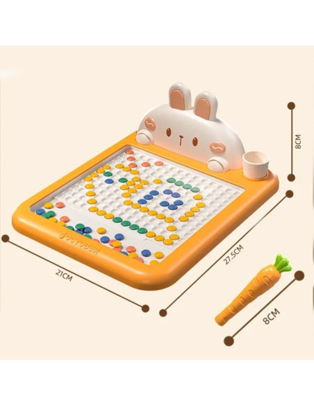 WOOPIE Tablica Magnetyczna Montessori MagPad Do Rysowania Królik Marchewka