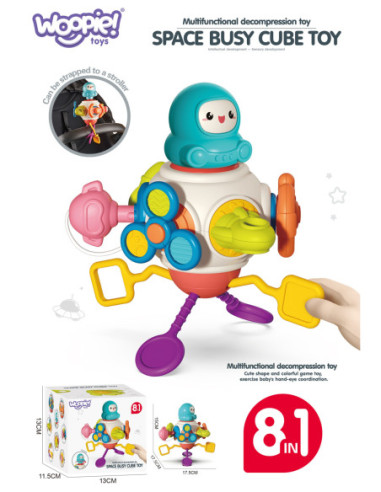 WOOPIE BABY Kostka Sześciościan Montessori Sensoryczna 8w1