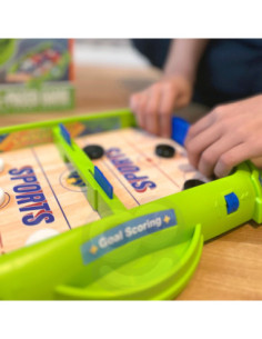 WOOPIE Gra Zręcznościowa 2w1 Mini Hokej Wyścigi 2