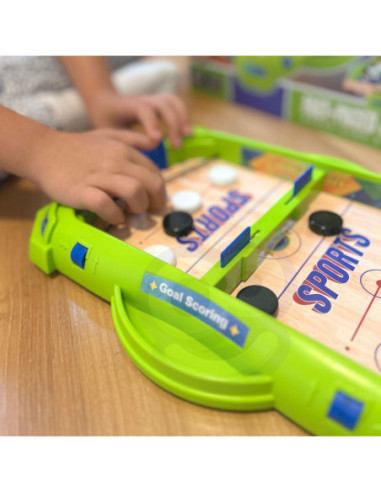 WOOPIE Gra Zręcznościowa 2w1 Mini Hokej Wyścigi